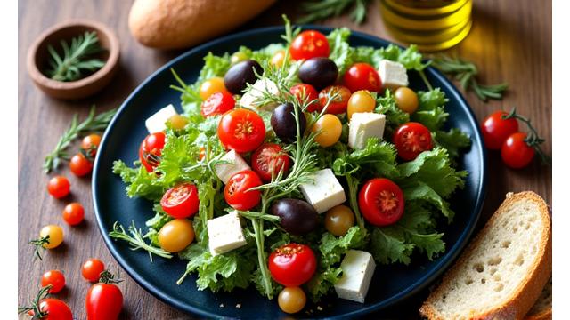 Γυναίκα που ετοιμάζει ένα υγιεινό μεσογειακό γεύμα