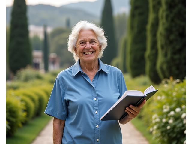 Ενήλικας 50+, ελληνικής καταγωγής, κάνοντας χαλαρή βόλτα στον Εθνικό Κήπο στην Αθήνα, απολαμβάνοντας τη φύση.